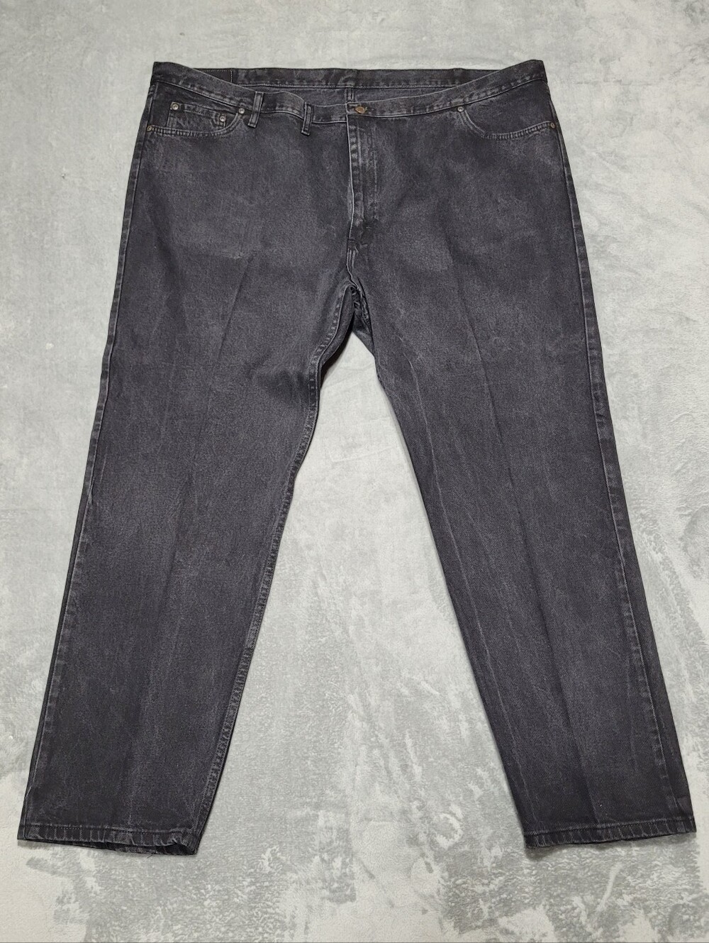 Wrangler Hero Authentic Mens Relaxed Fit Black Jeans 52x32 Cotton Denim 97601CB